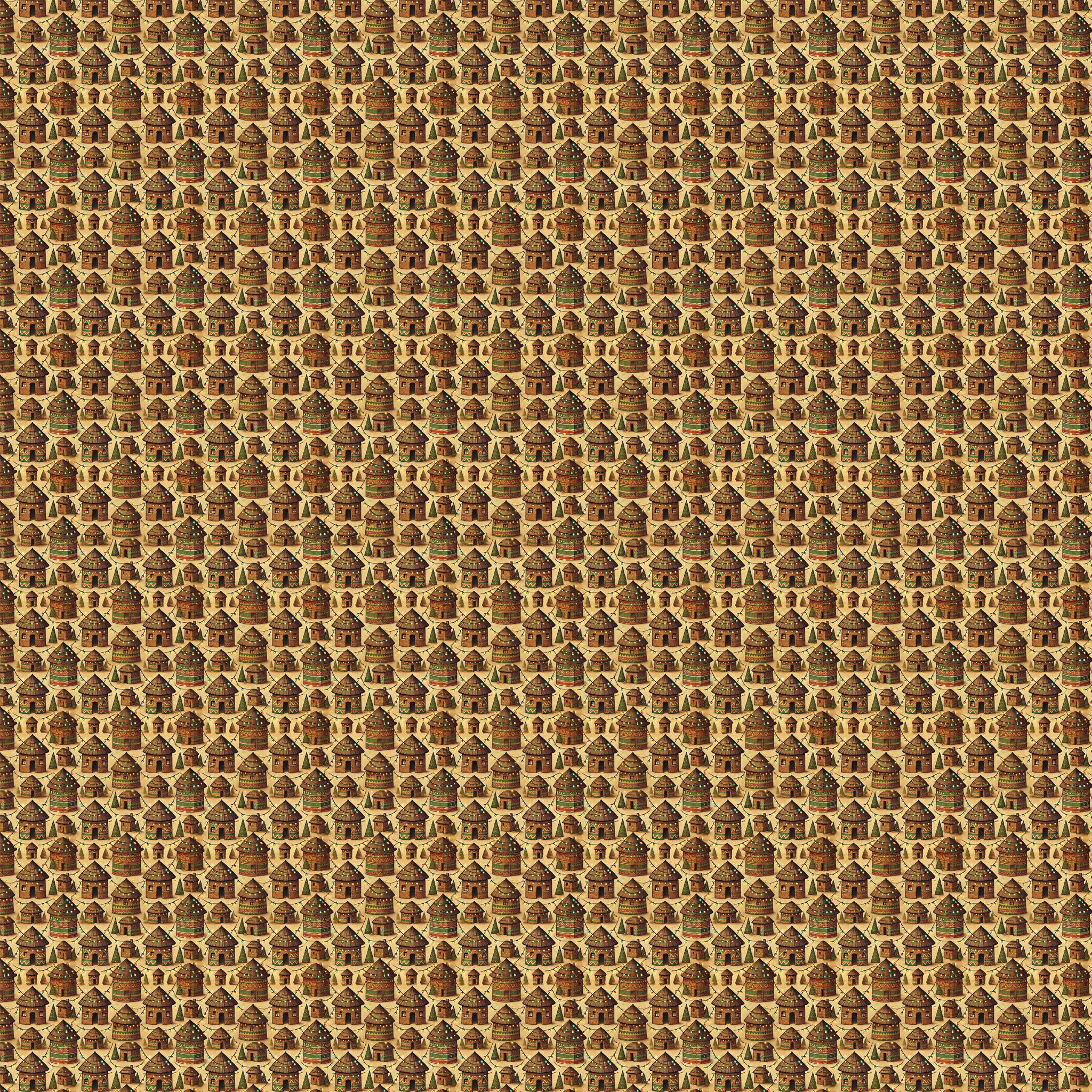 House of Hope - African Mud Hut Christmas Wrapping Paper